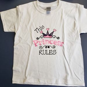 Glidan White Princess TShirt Size XS